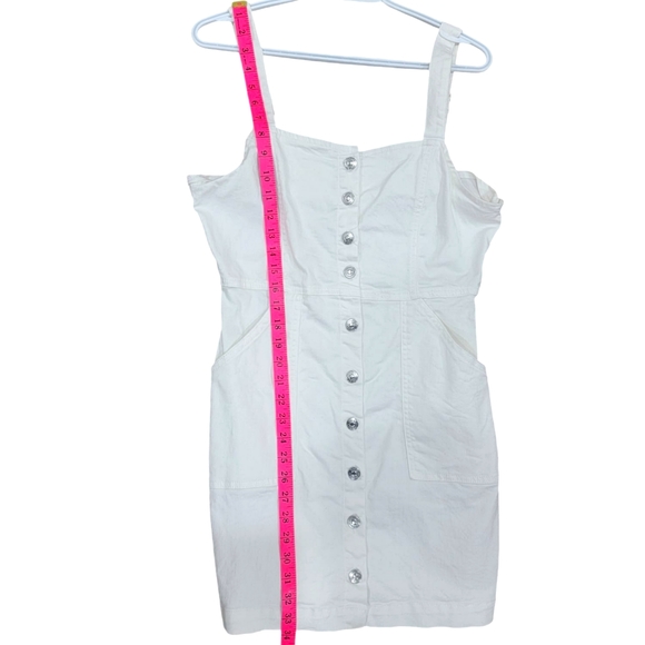 (W) White Overall Dress From Forever 21 - Picture 5 of 6